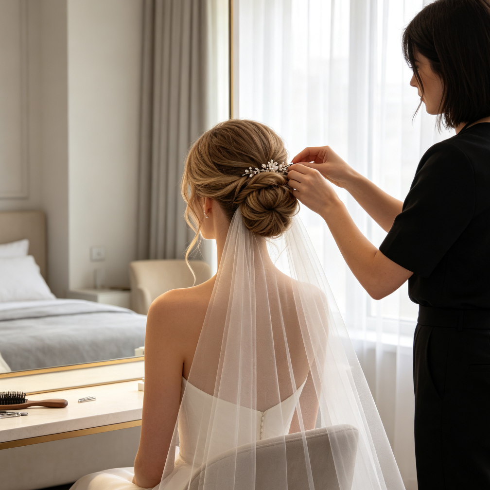 Bridal Veil & Hair Accessory Styling